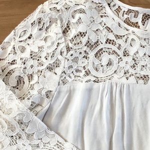 Cream lace blouse